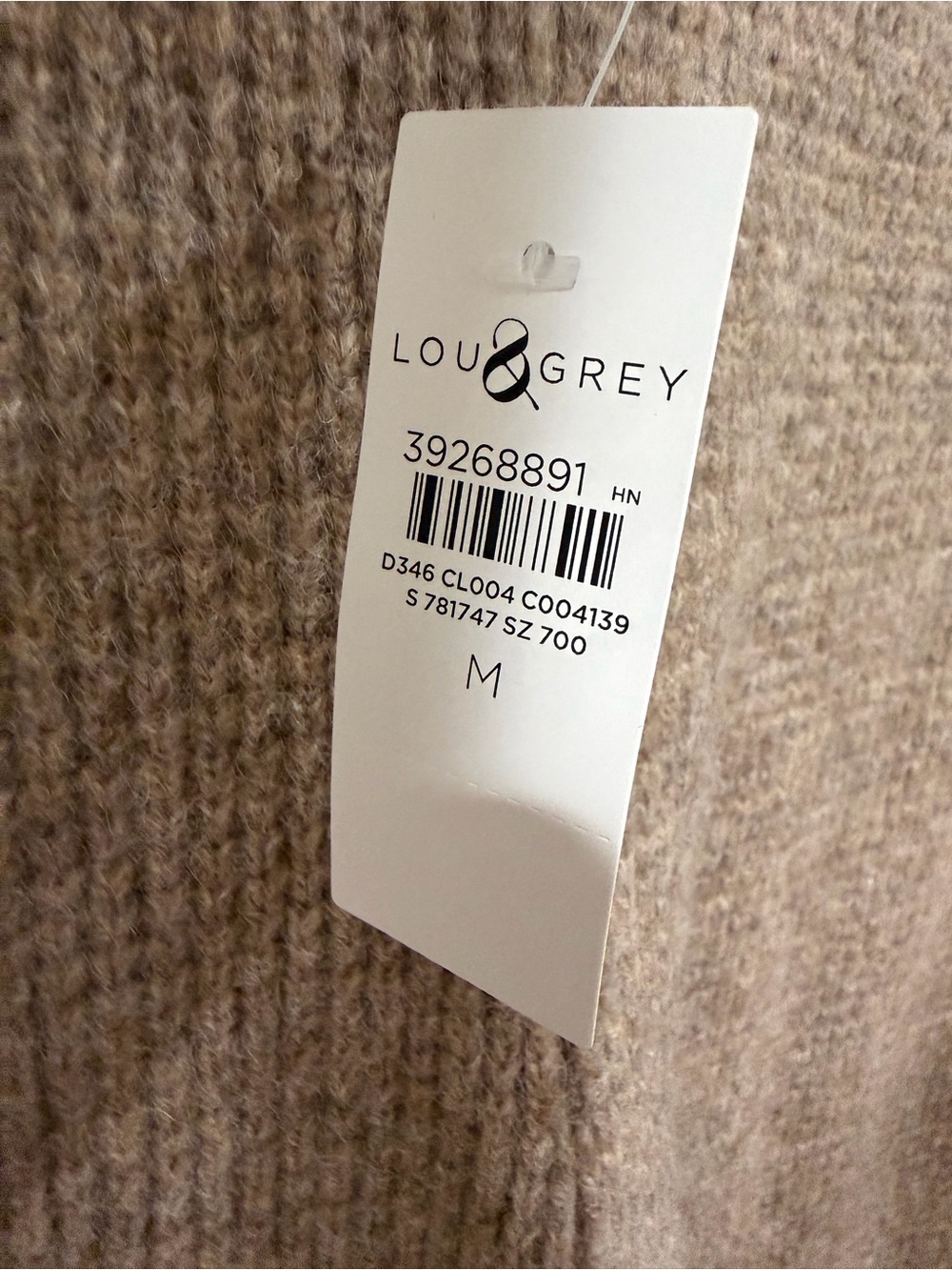 NWT Lou & Grey Taupe Waffle Knit Wide Leg Lounge Pants M Cozy Warm - Picture 4 of 7
